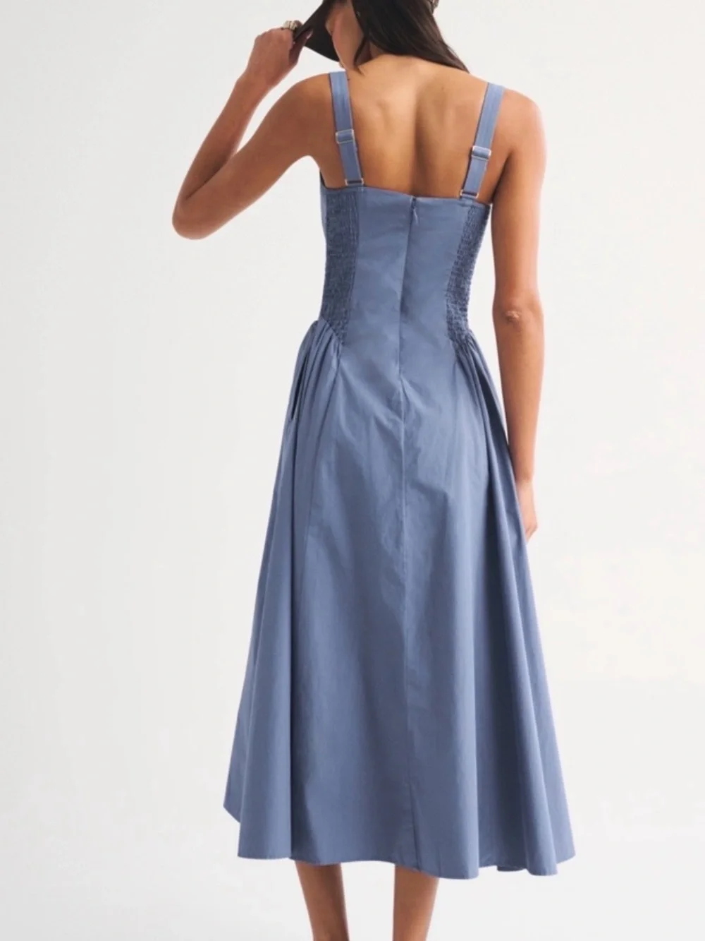 Abercrombie & Fitch Dylan Blue Fog Midi Dress